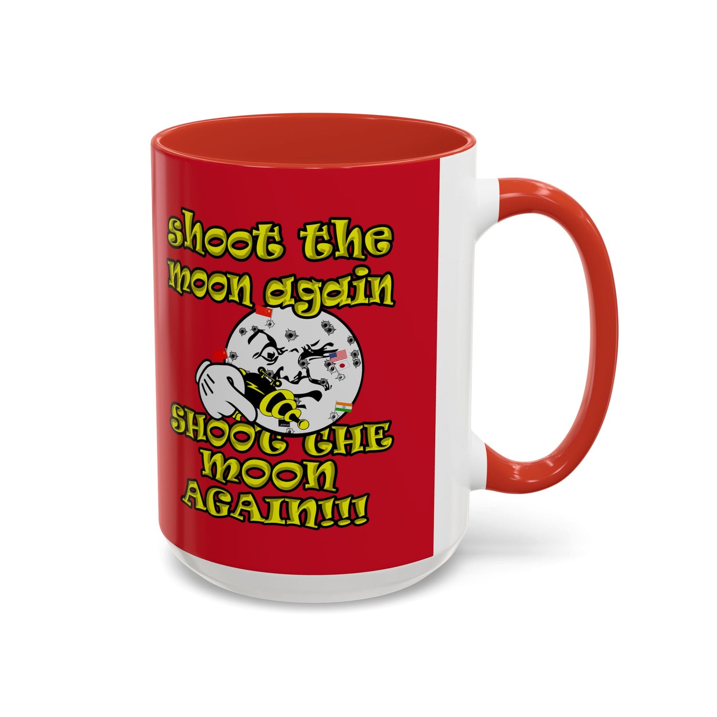 shoot the moon again - Accent Mug (dark red)