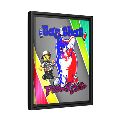 tag that - framed canvas art (rainbow split)