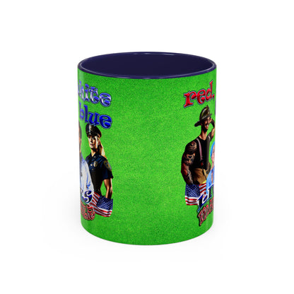 rw&b lives matter - Accent Mug (green turf)