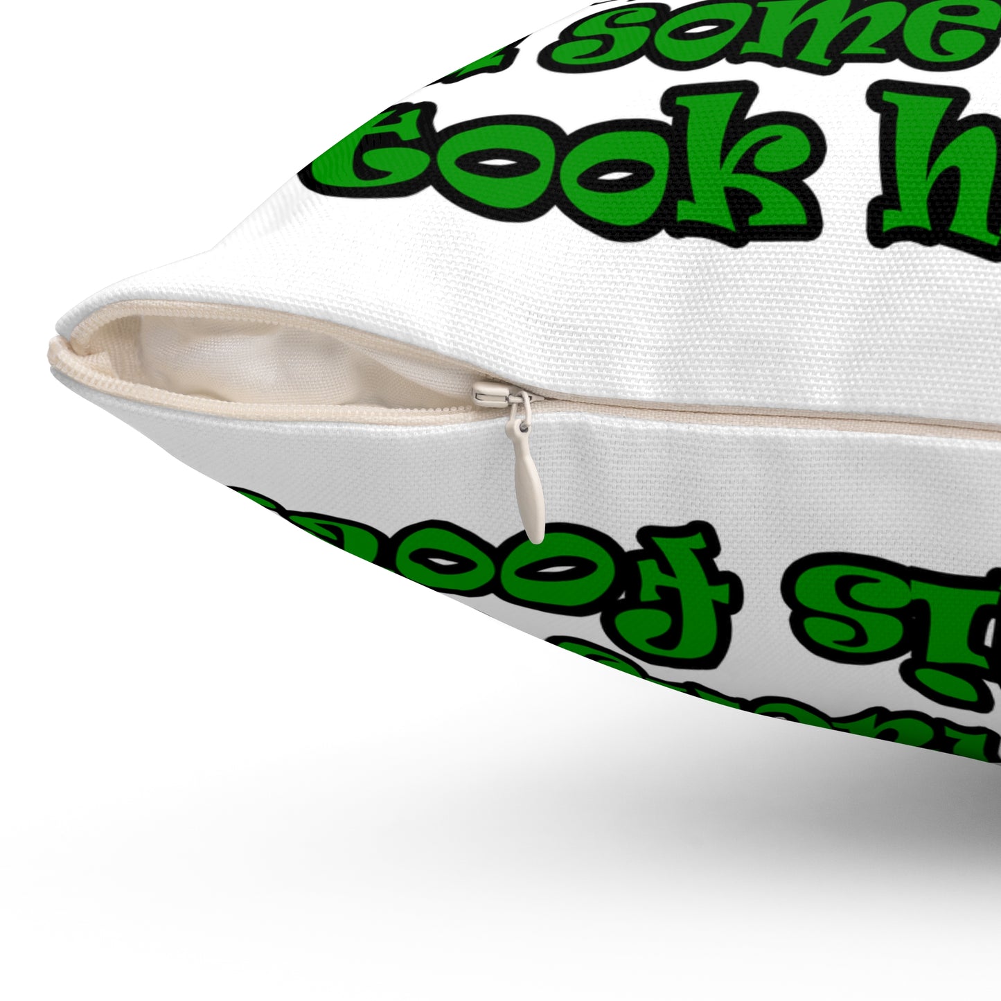 turtle race - Spun Polyester Square Pillow - (white)