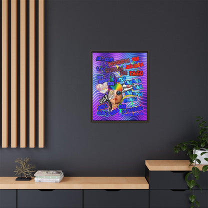 drop the beat - framed canvas art (purple wave)