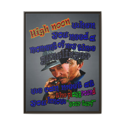 high noon - framed canvas art (grey-light grey)