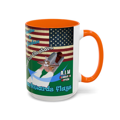 shoot for the stars - Accent Mug (dark green)