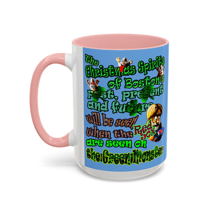 christmas spirits of boston - Accent Mug (light blue)
