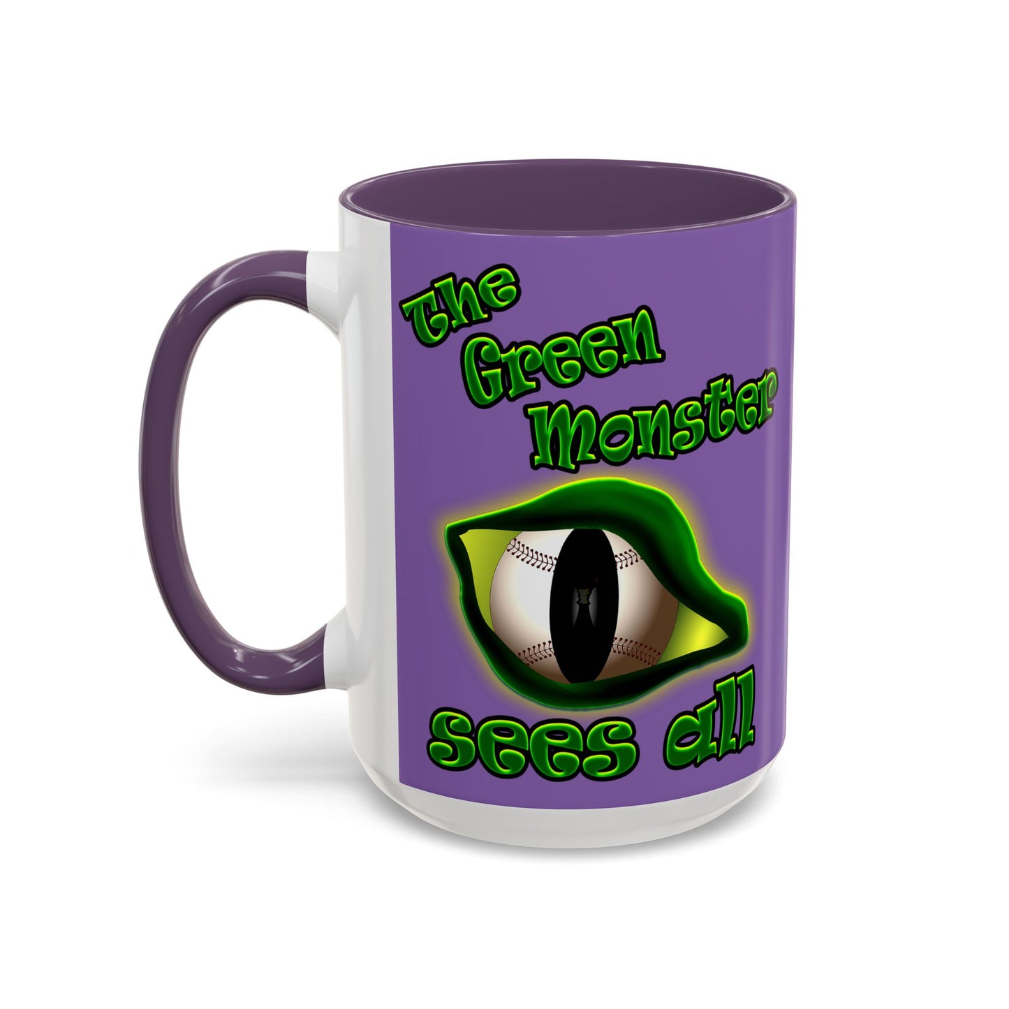 green monster - Accent Mug (light purple)
