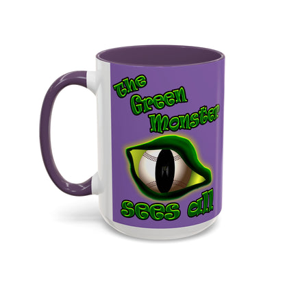 green monster - Accent Mug (light purple)