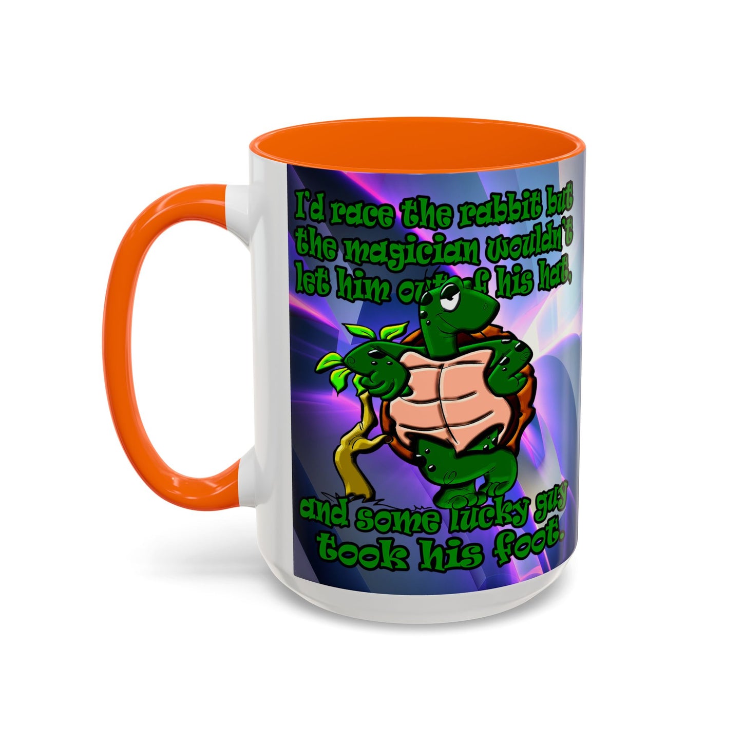 turtle race - Accent Mug (grey-pink wave)