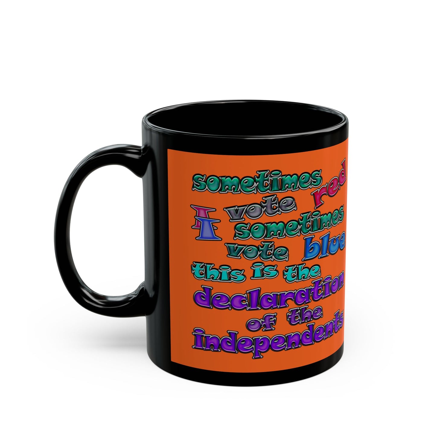 declaration of the independents - Black Mug (orange)