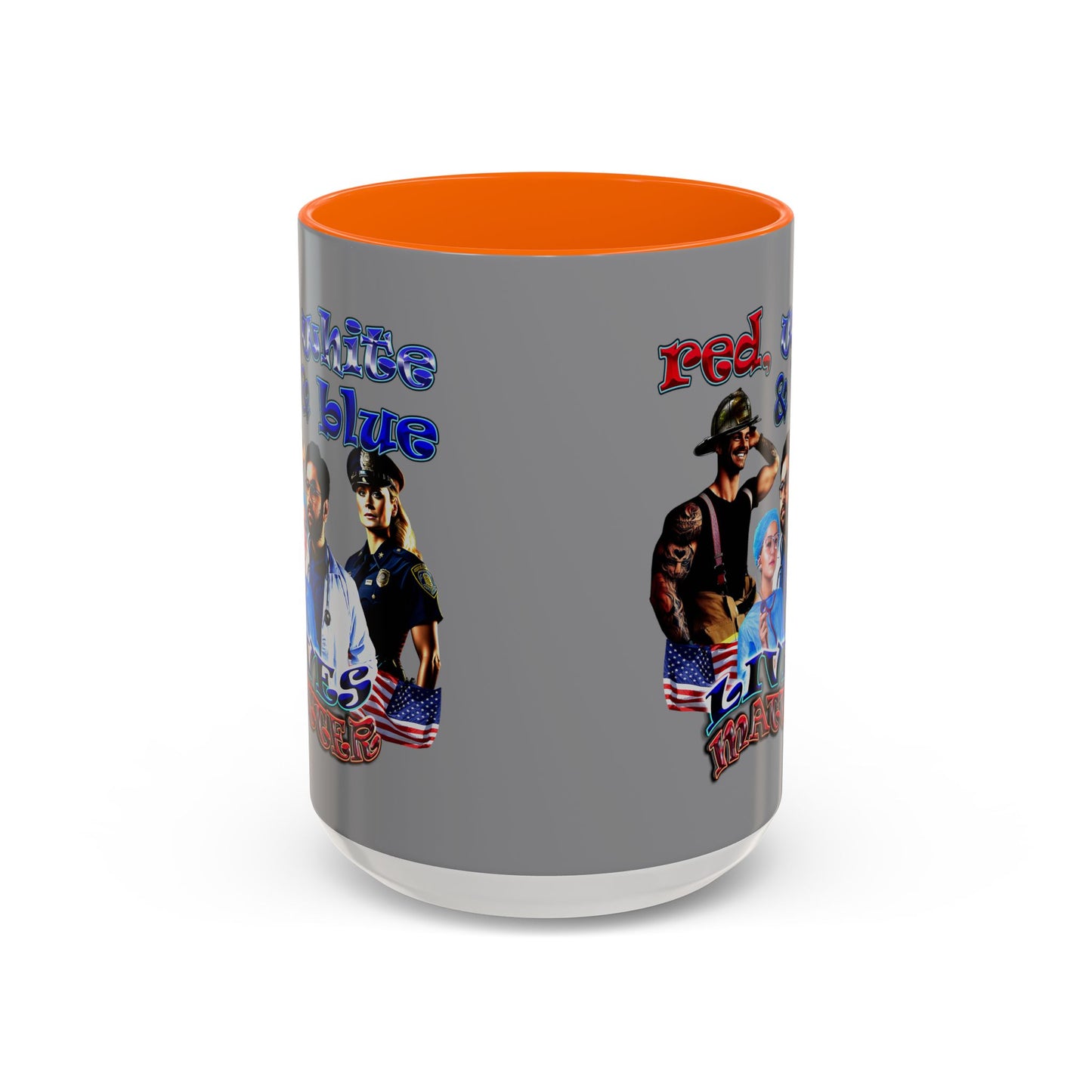 rw&b lives matter - Accent Mug (grey)