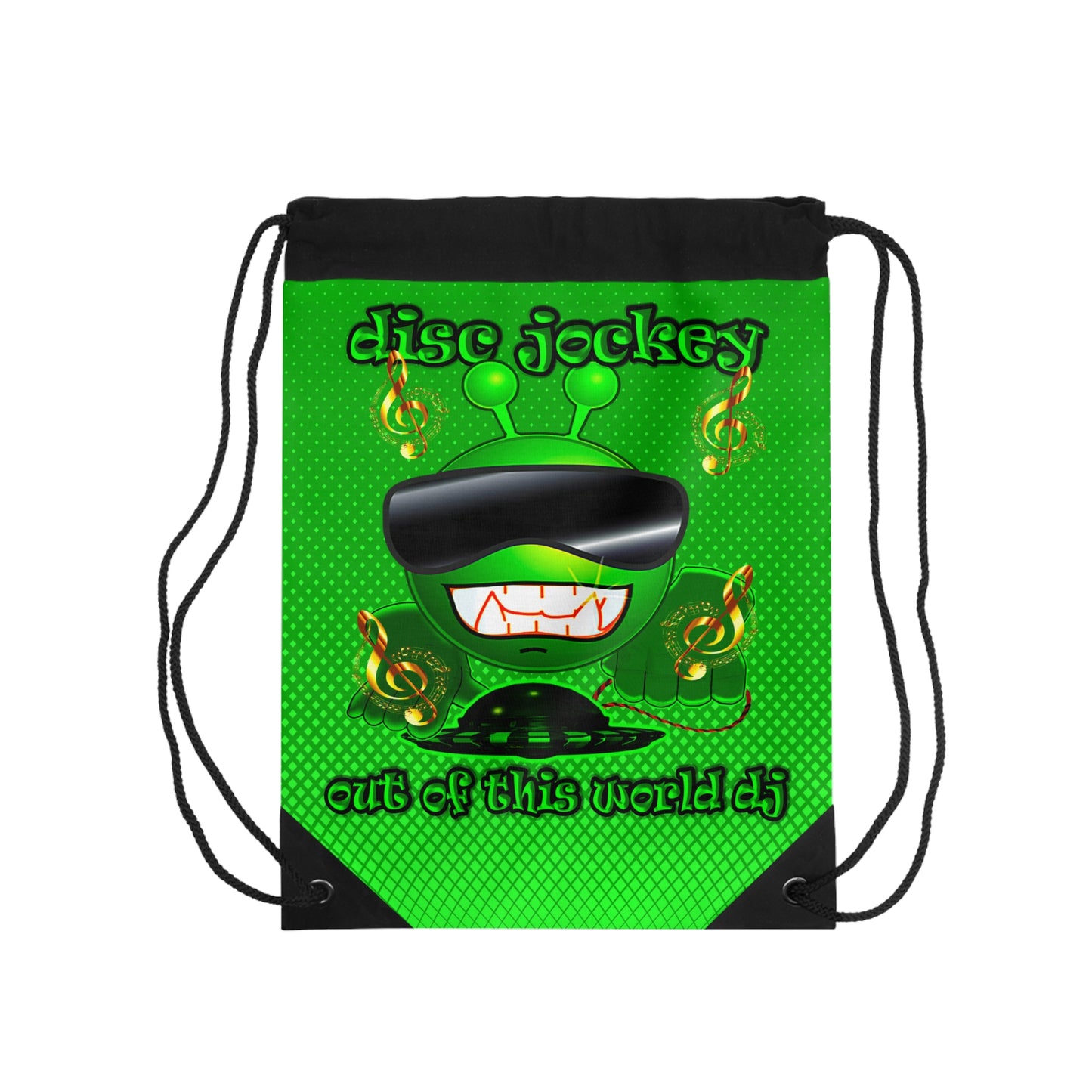 disc jockey - Drawstring Bag (logo green)