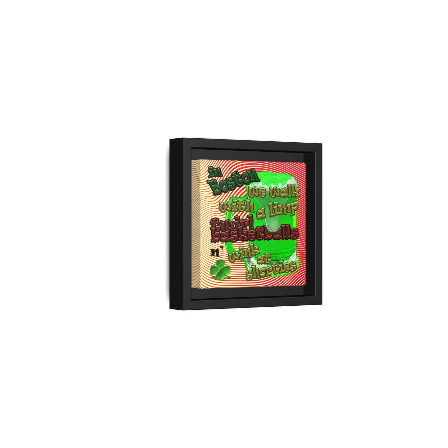 celtics logo - framed canvas art (yellow-orange wave)