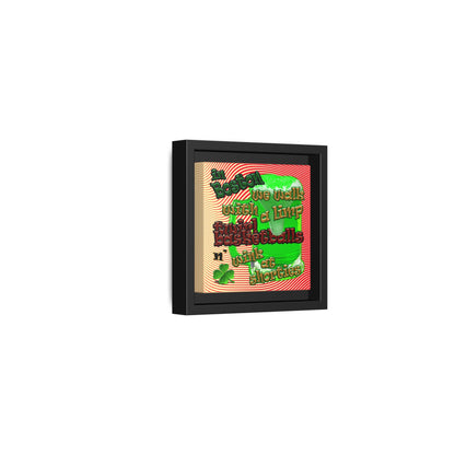 celtics logo - framed canvas art (yellow-orange wave)