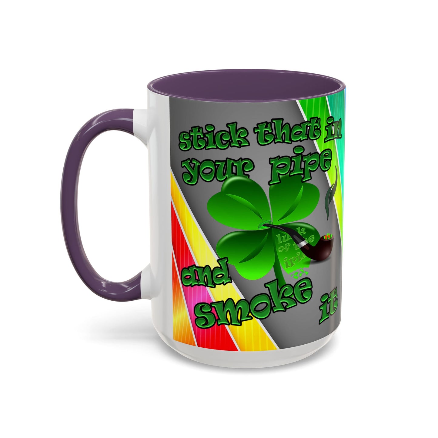 celtics logo - Accent Mug (rainbow split)