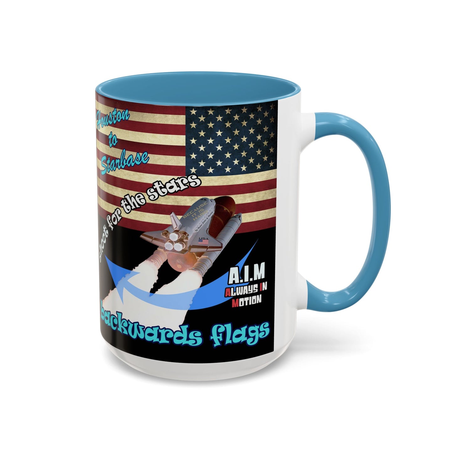 shoot for the stars - Accent Mug (black)