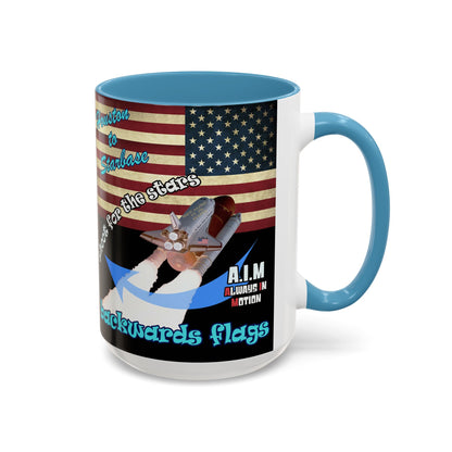 shoot for the stars - Accent Mug (black)