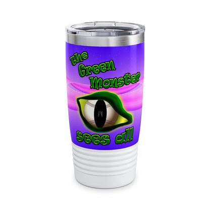 green monster - Ringneck Tumbler, 20oz (purple-pink wave)