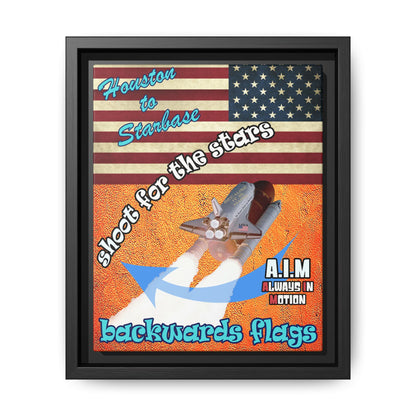 shoot for the stars - framed canvas art (burnt orange)