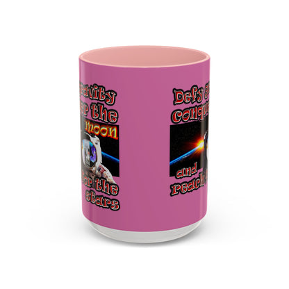 defy conquer reach - Accent Mug (light pink)