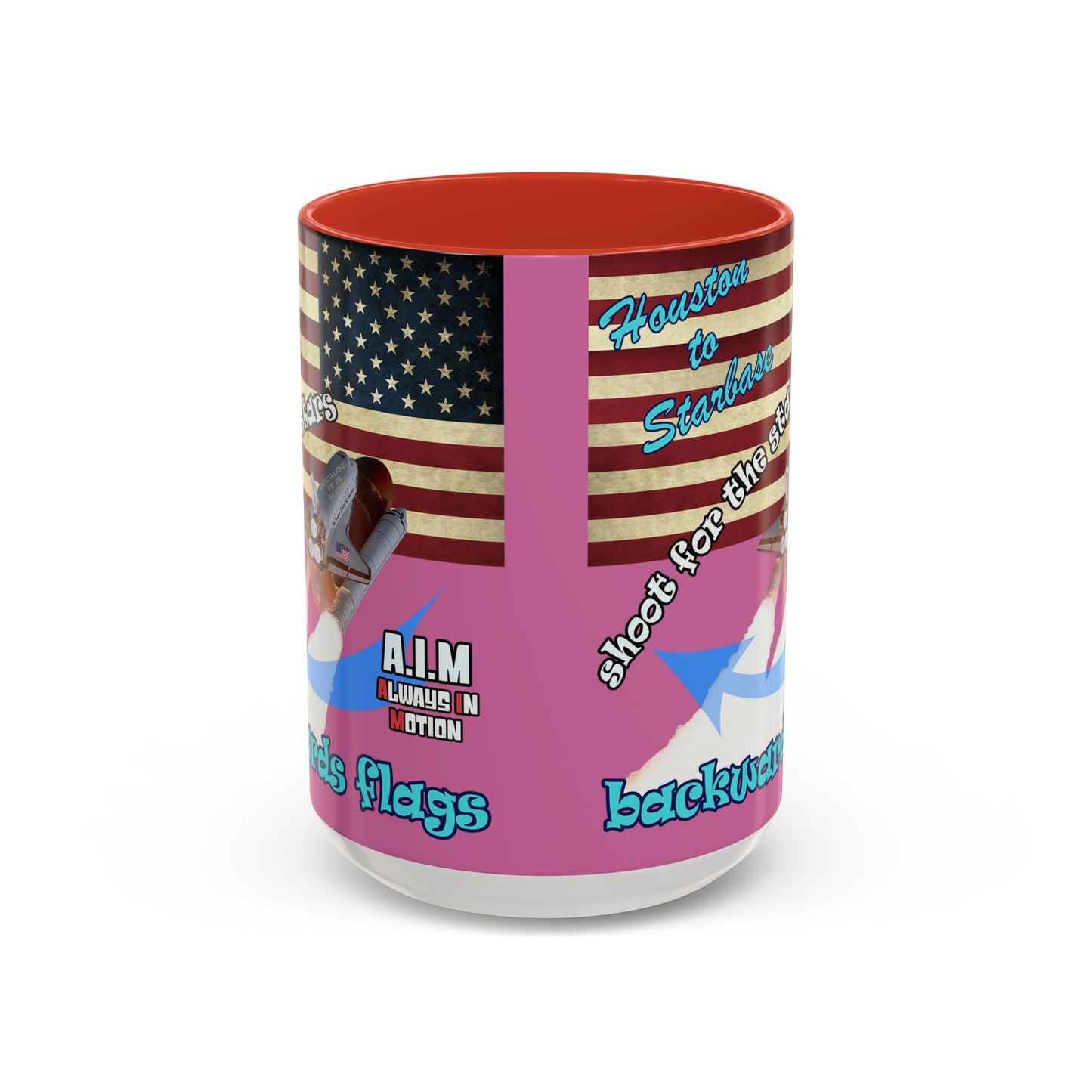 shoot for the stars - Accent Mug (light pink)