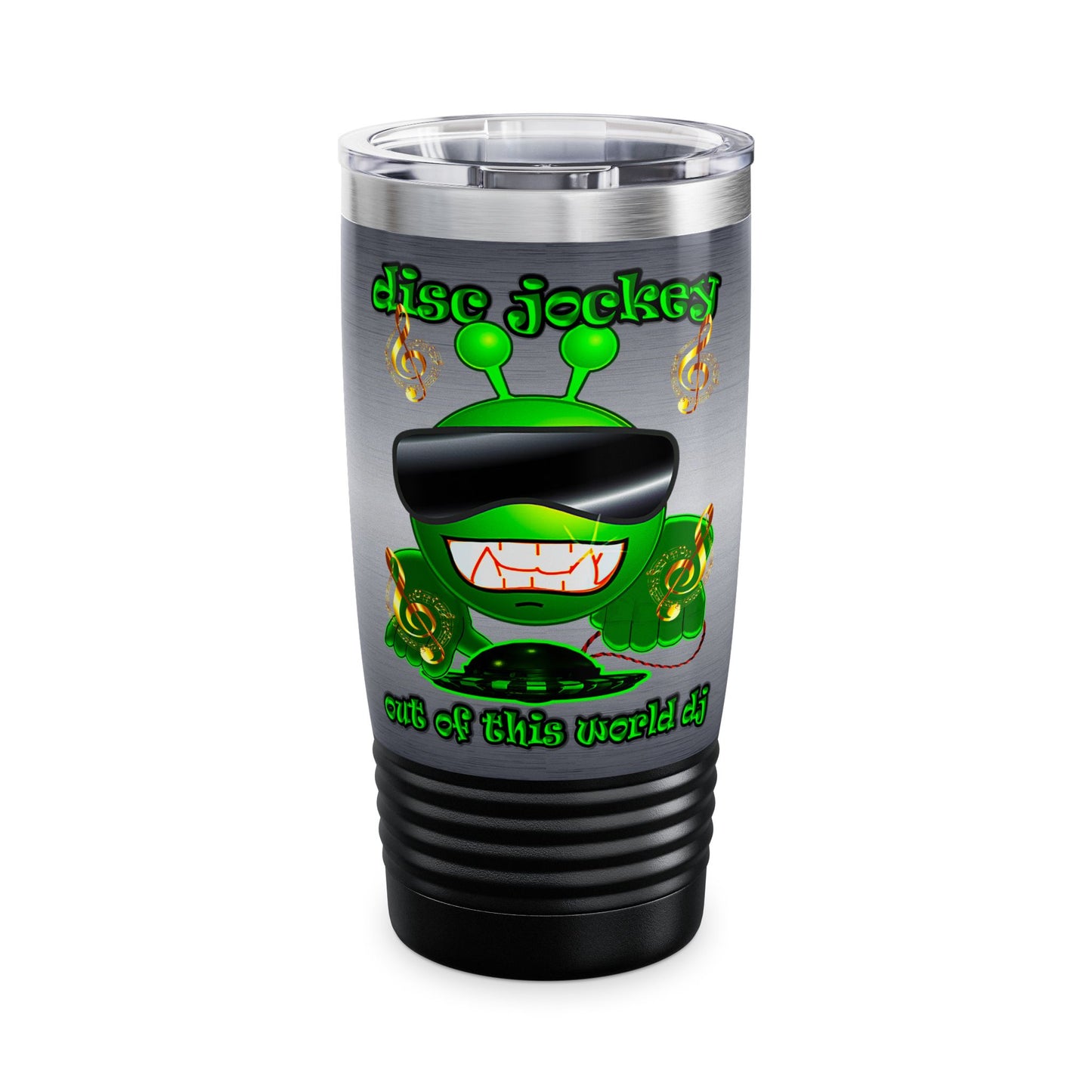 disc jockey - Ringneck Tumbler, 20oz (brushed nickel)