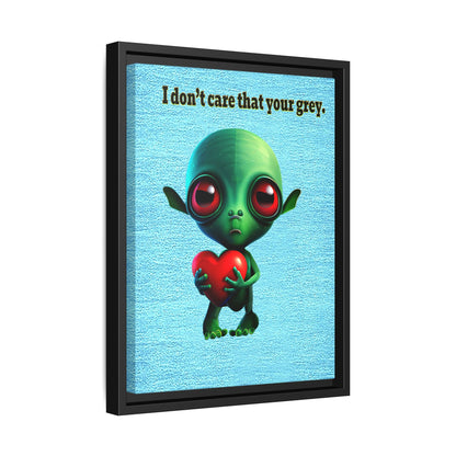I don't care that your grey - framed canvas art (faded blue)