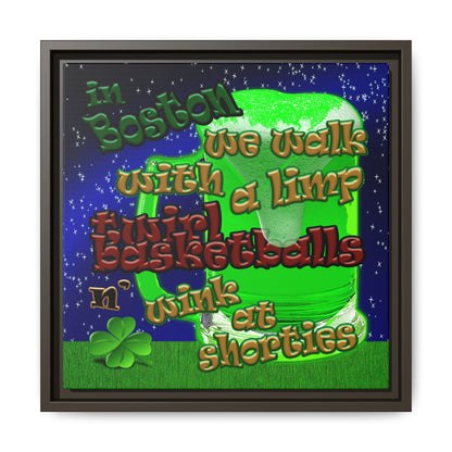 celtics logo - framed canvas art ('snoops' background)