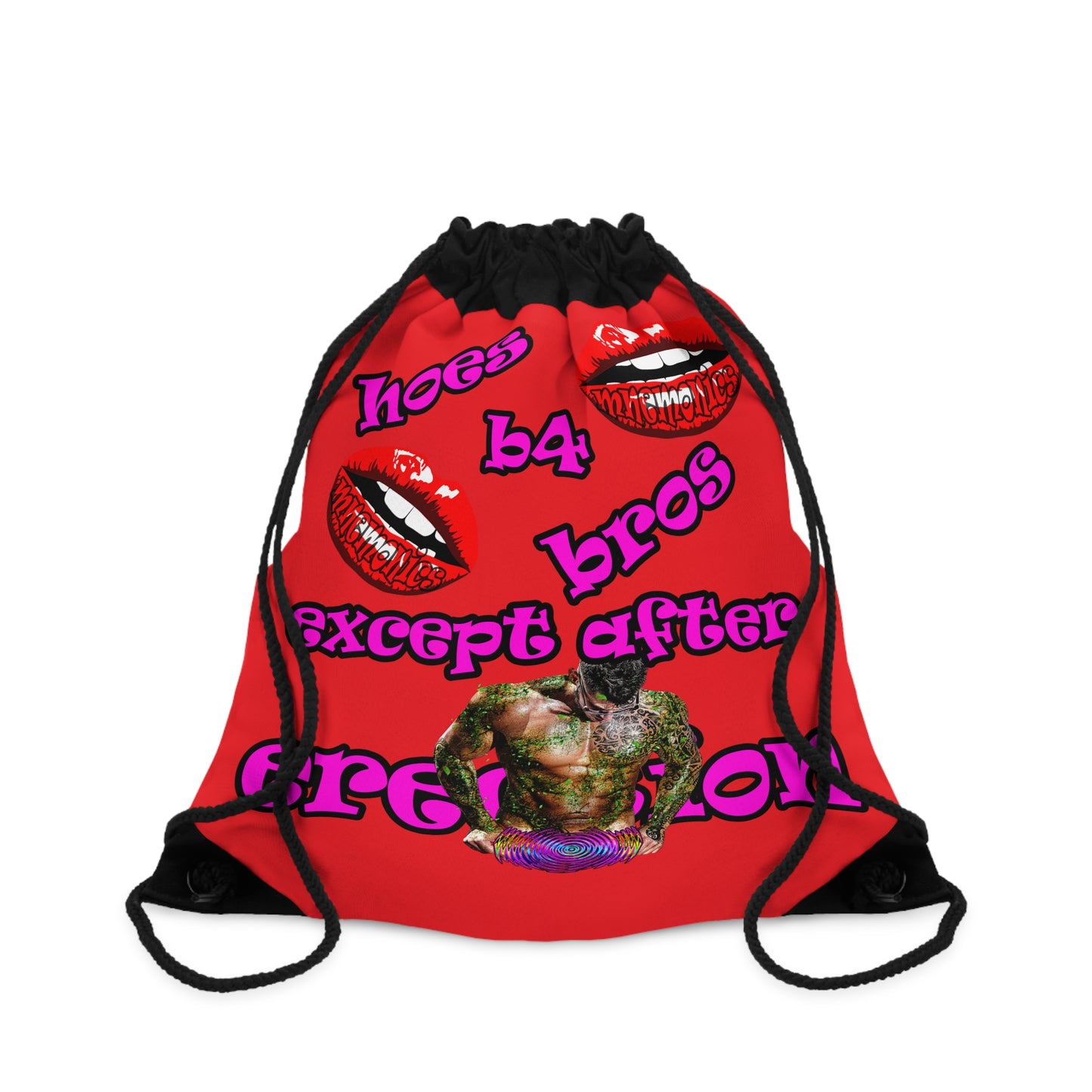 hoes b4 bros - Drawstring Bag (red)