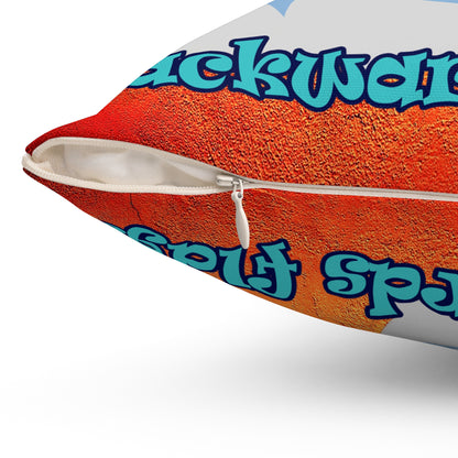 shoot for the stars - Spun Polyester Square Pillow - (burnt orange)