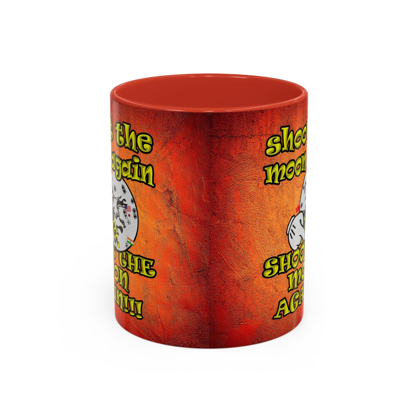 shoot the moon again - Accent Mug (burnt orange)