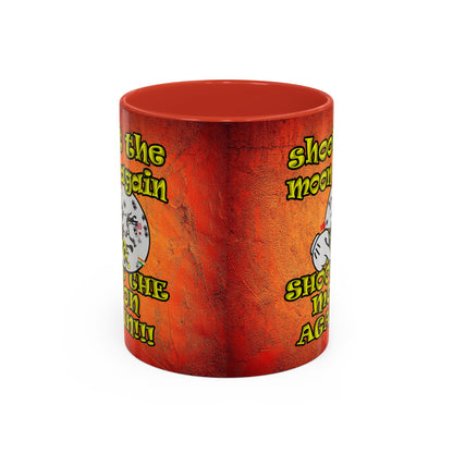 shoot the moon again - Accent Mug (burnt orange)