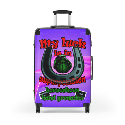 my luck - Suitcase (purple-pink wave)