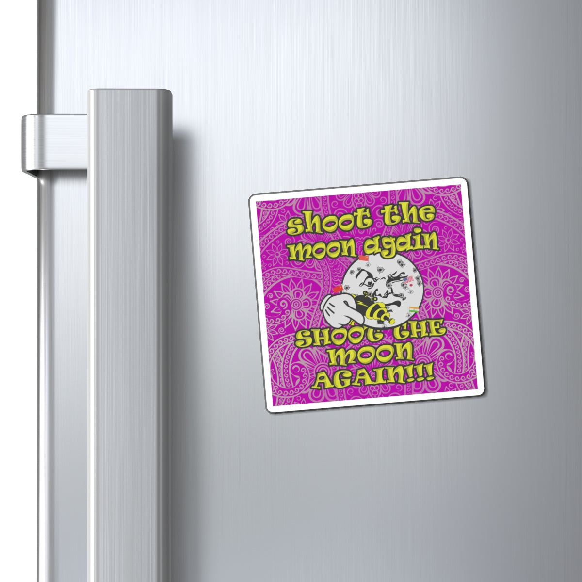 shoot the moon again - Magnets - (pink swirl)