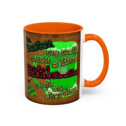 celtics logo - Accent Mug (brown papyrus)