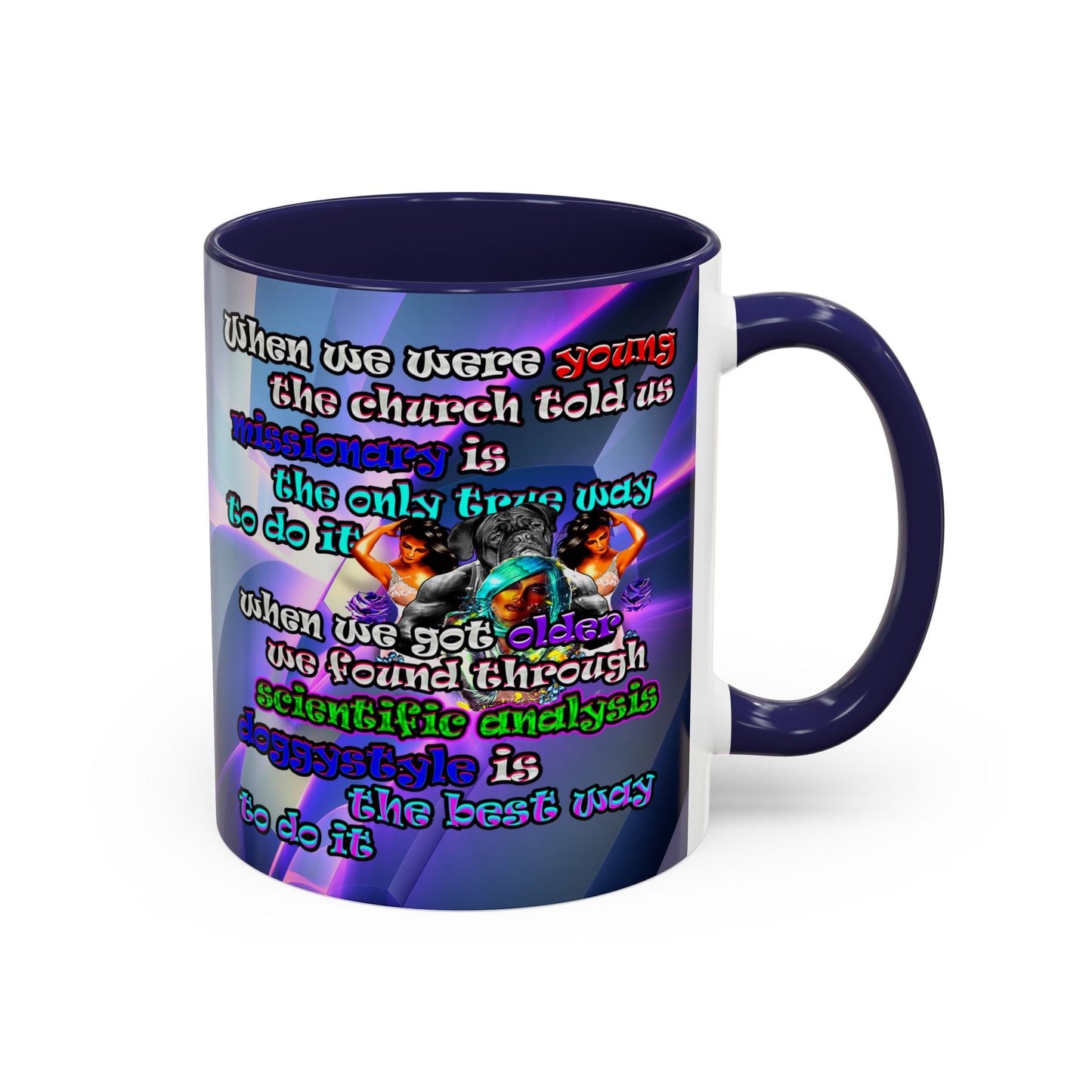 doggystyle - Accent Mug (grey-pink wave)