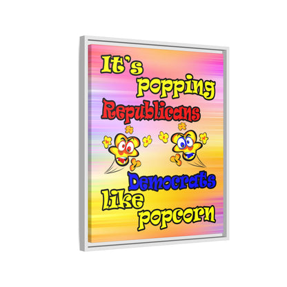 popping like popcorn - framed canvas art (color blur)