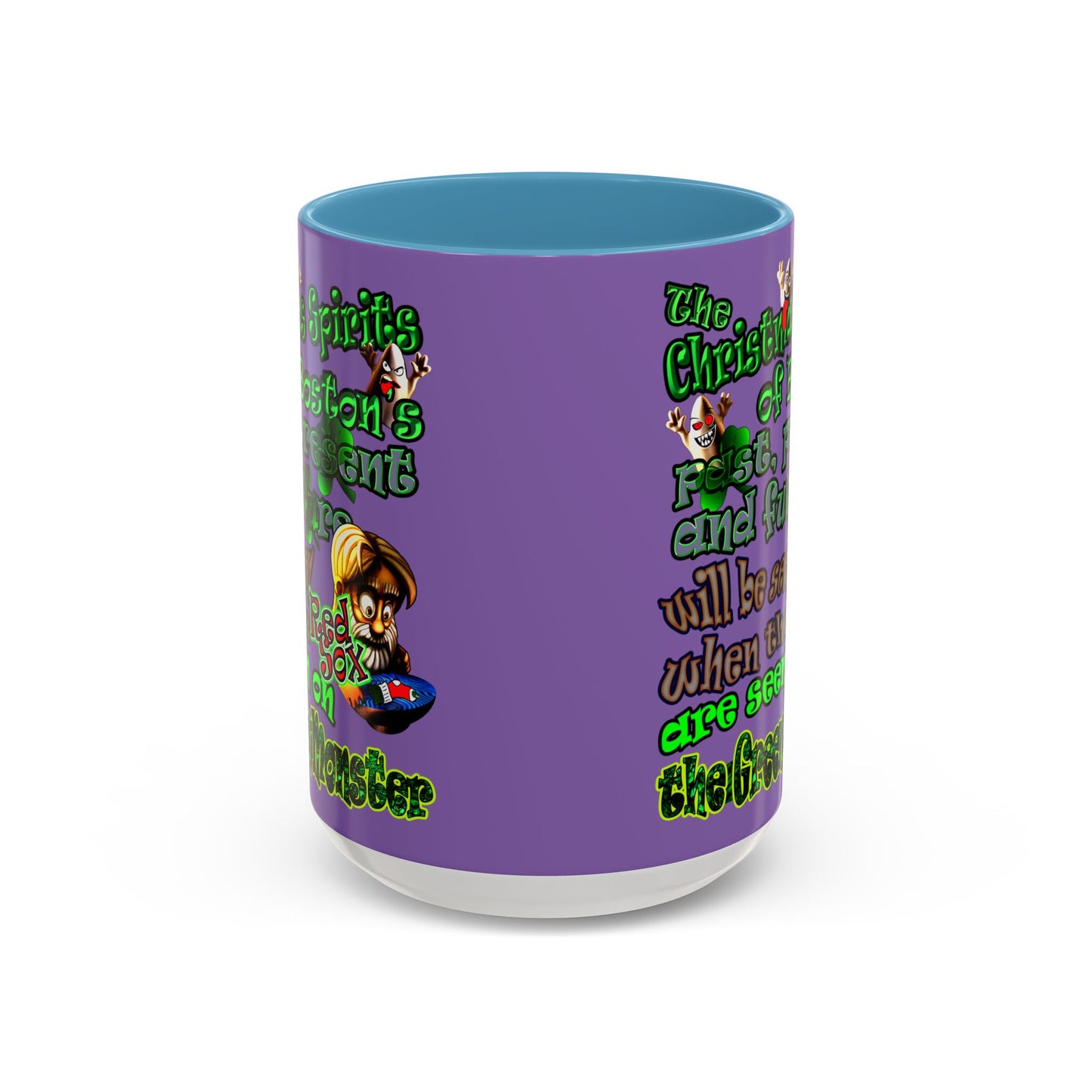 christmas spirits of boston - Accent Mug (light purple)