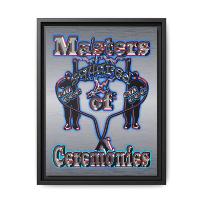 em cee squared - framed canvas art (brushed nickel)