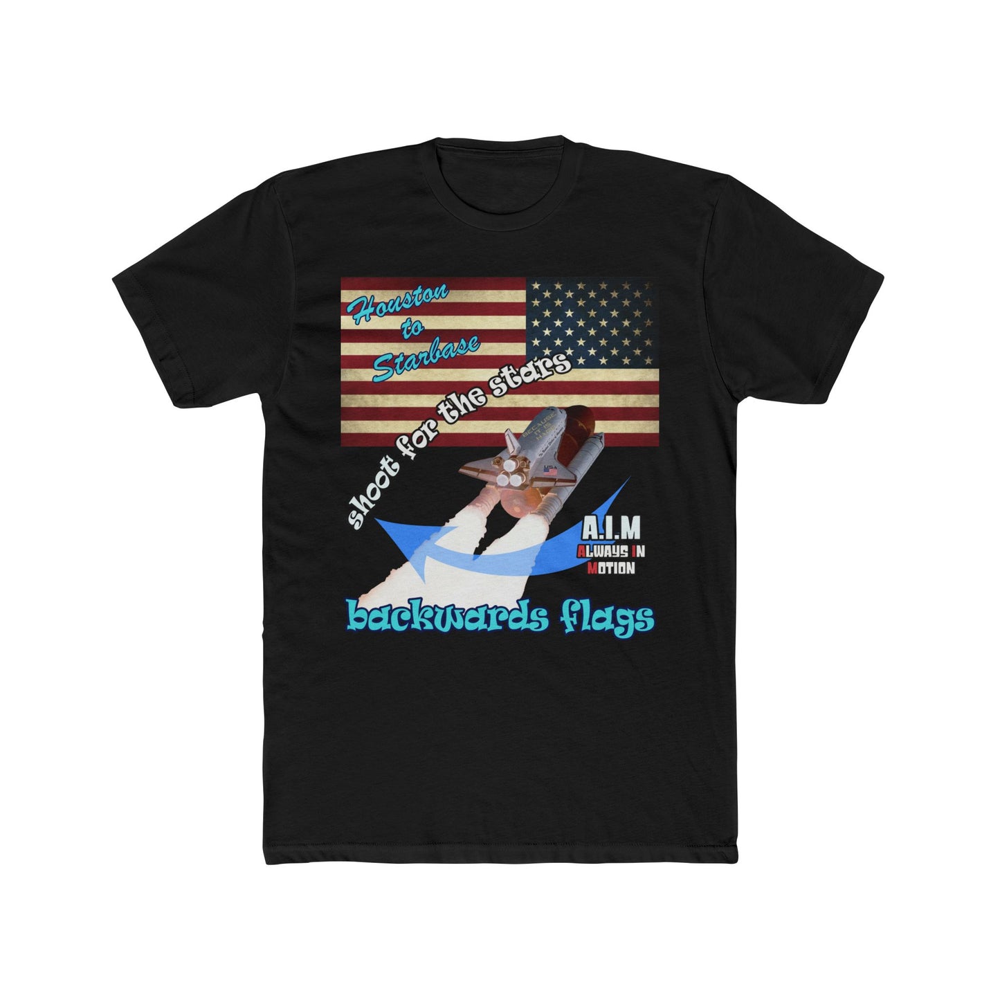 shoot for the stars - Men's Cotton Crew Tee
