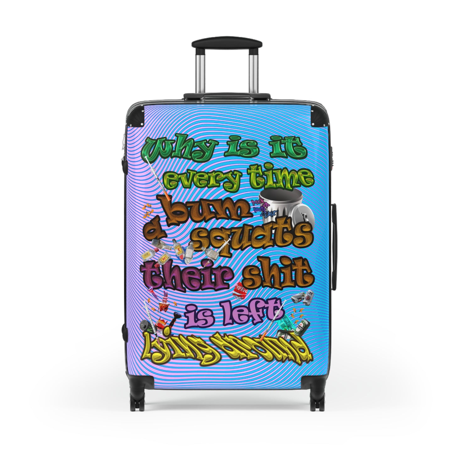 the bum's shit - Suitcase (light blue-purple wave)
