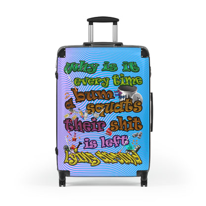 the bum's shit - Suitcase (light blue-purple wave)