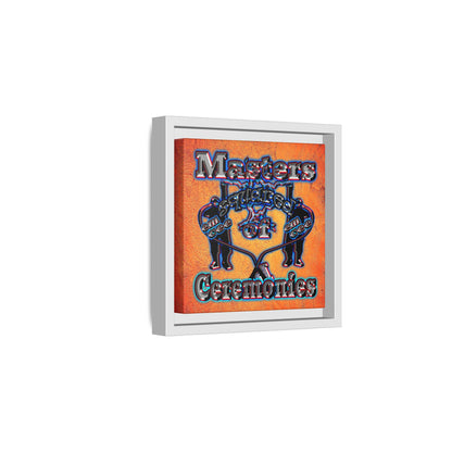 em cee squared - framed canvas art (burnt orange)