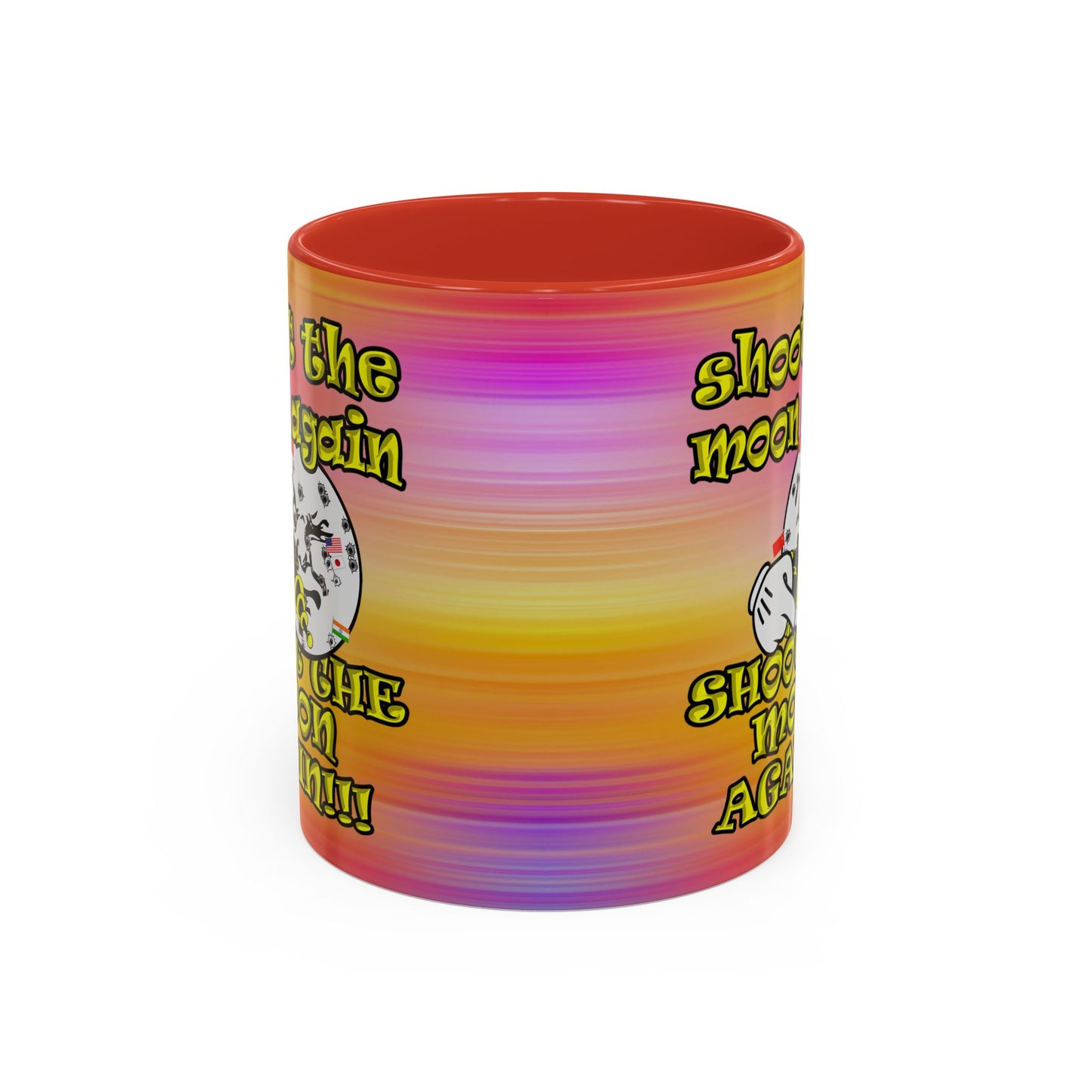 shoot the moon again - Accent Mug (color blur)
