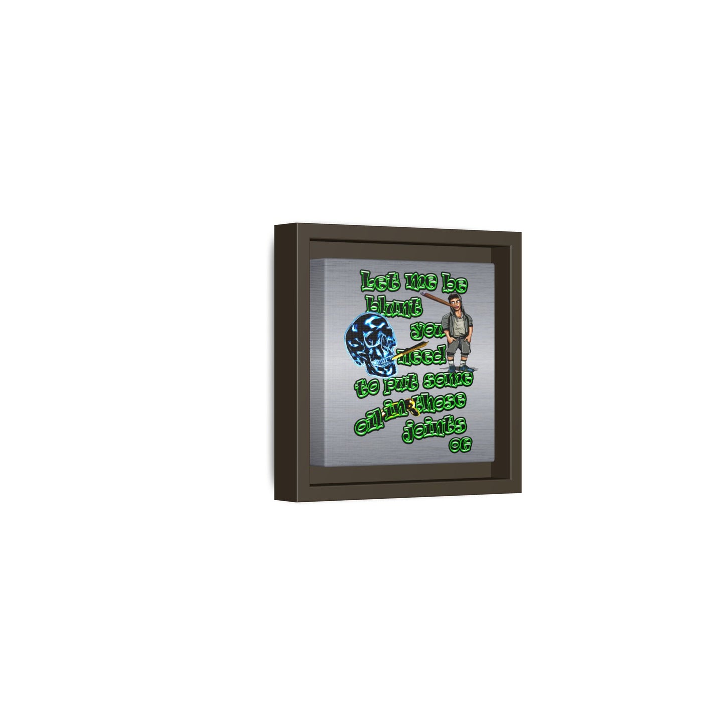 og - framed canvas art (brushed nickel)