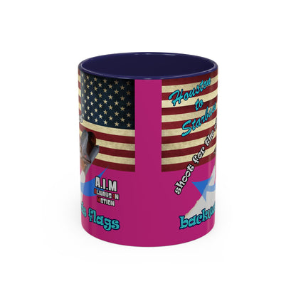 shoot for the stars - Accent Mug (pink)