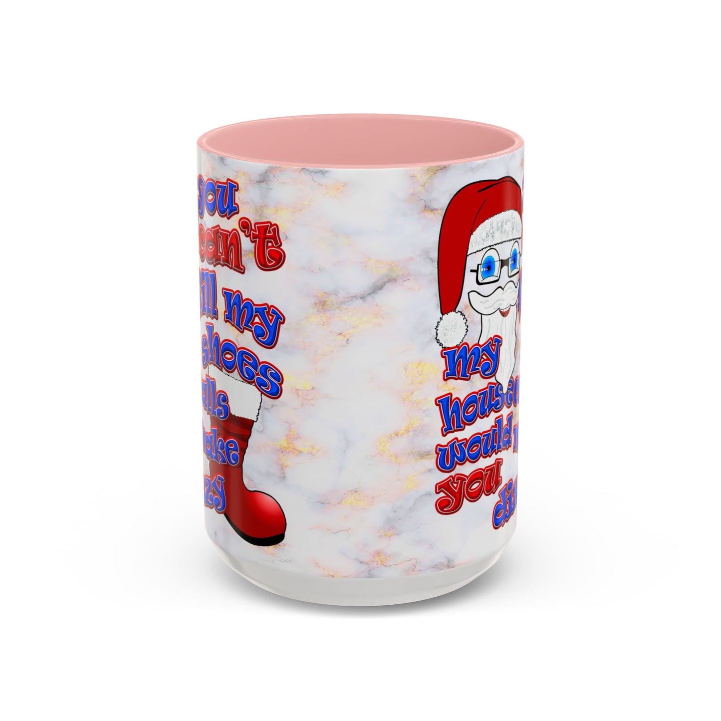 santa's shoes - Accent Mug (white marble)