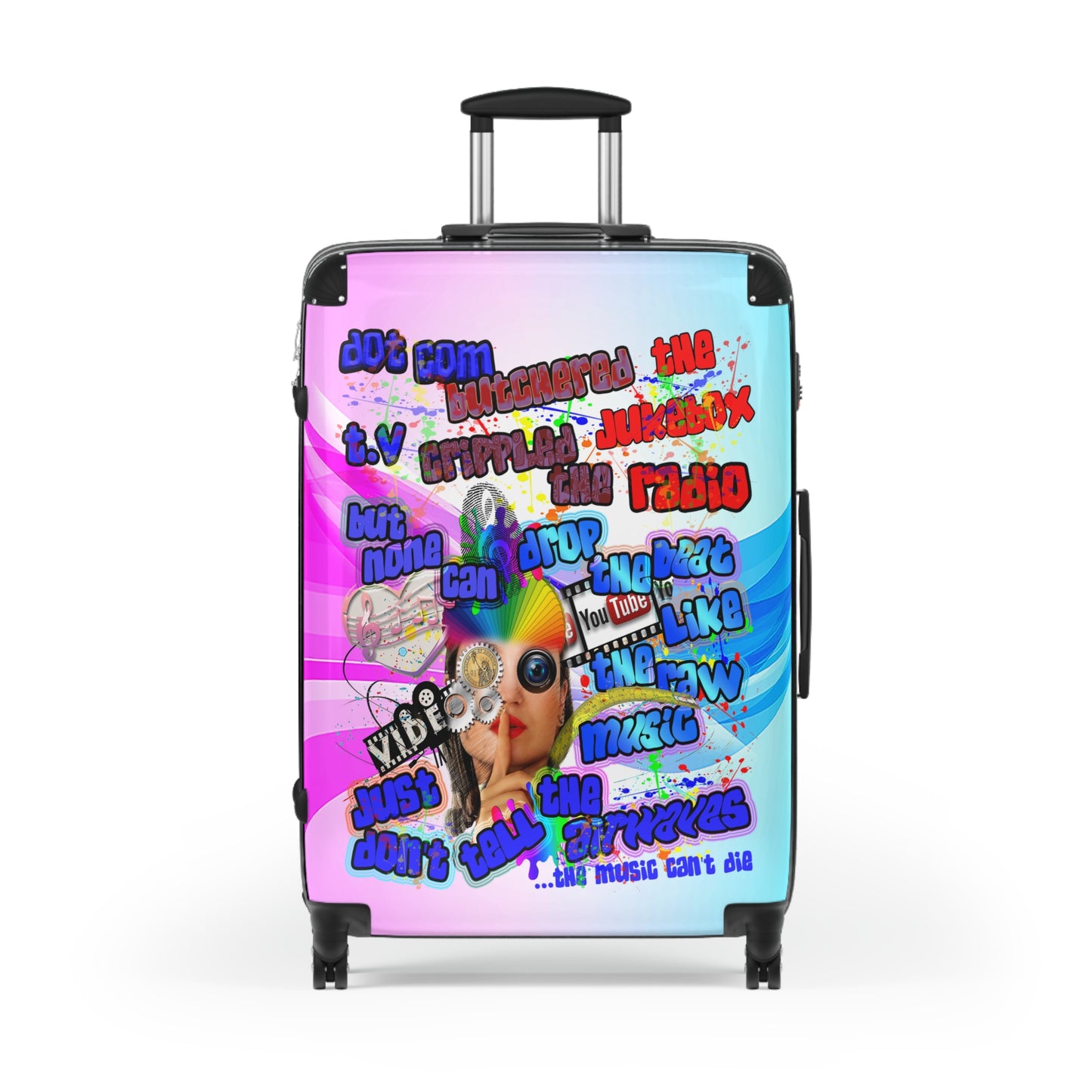 drop the beat - Suitcase (light blue-pink wave)