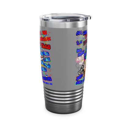 drop the beat - Ringneck Tumbler, 20oz (grey)