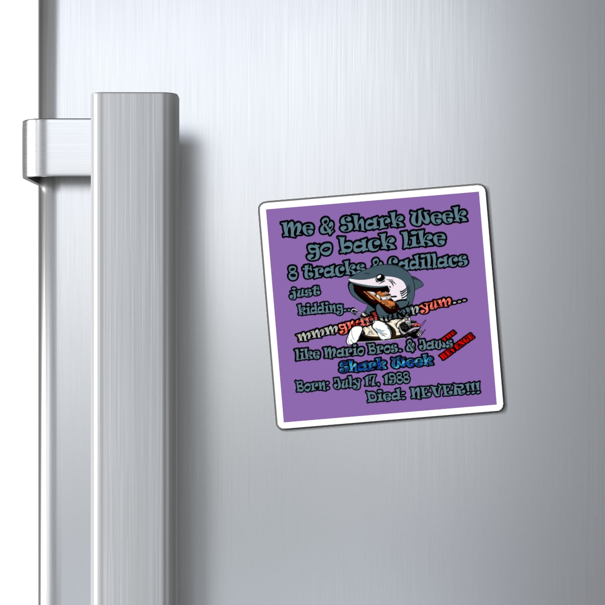 shark week - Magnets - (light purple)