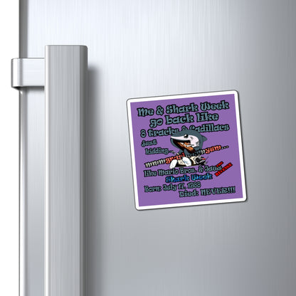 shark week - Magnets - (light purple)