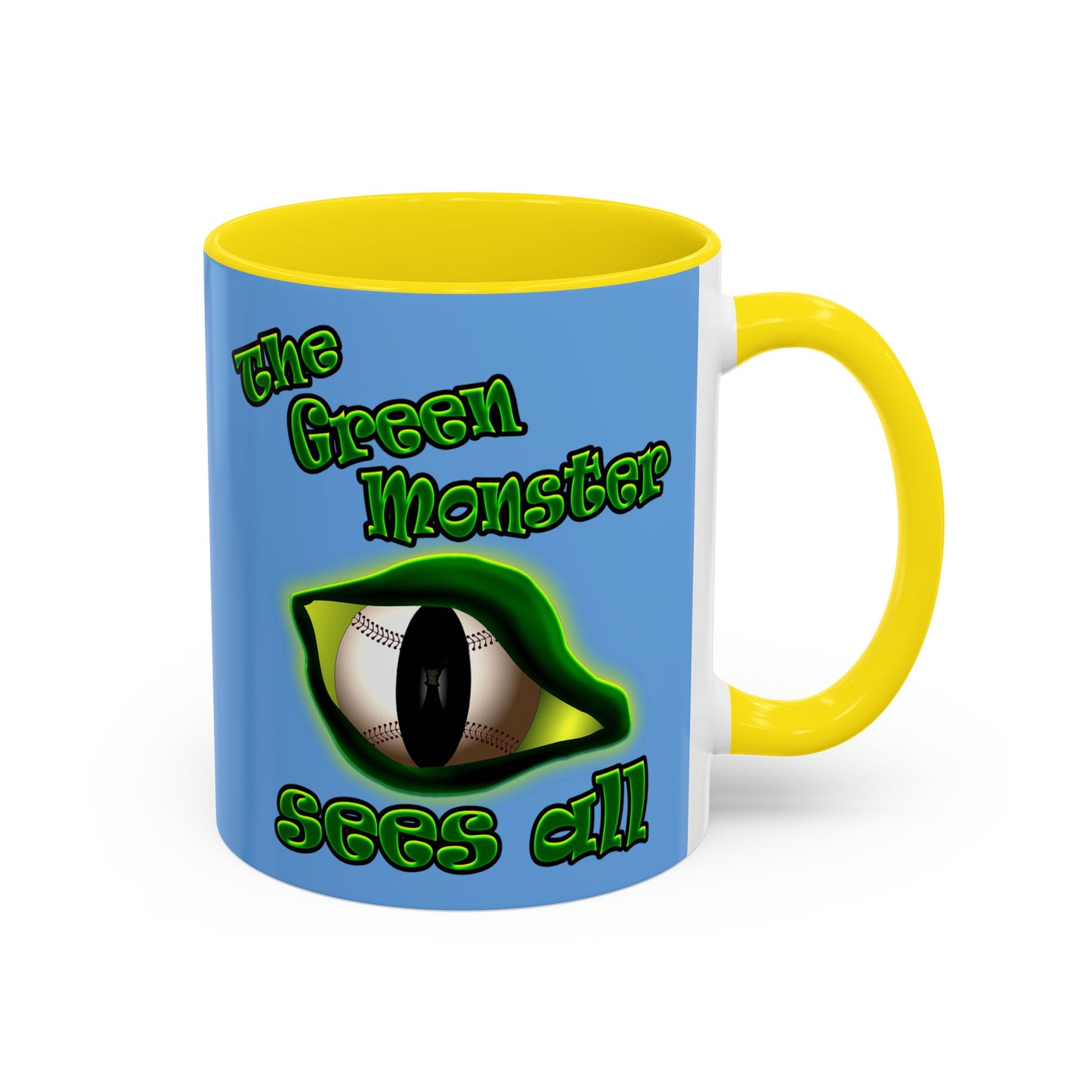 green monster - Accent Mug (light blue)
